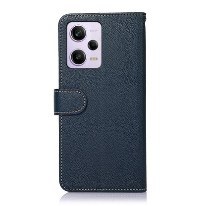 For Xiaomi Redmi Note 12 Pro+ China KHAZNEH Litchi Texture Leather RFID Phone Case(Blue) by buy2fix