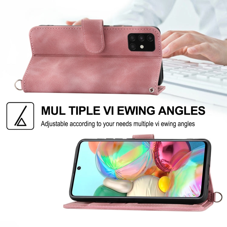 For Nothing Phone 1 Skin-feel Flowers Embossed Wallet Leather Phone Case(Pink) - Nothing Cases by buy2fix | Online Shopping UK | buy2fix