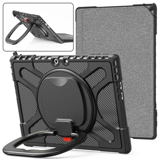 For MicroSoft Surface Pro 9 / 10 / 11 Handle Rotatable Kickstand Shockproof Tablet Case(Black) - Others by buy2fix | Online Shopping UK | buy2fix