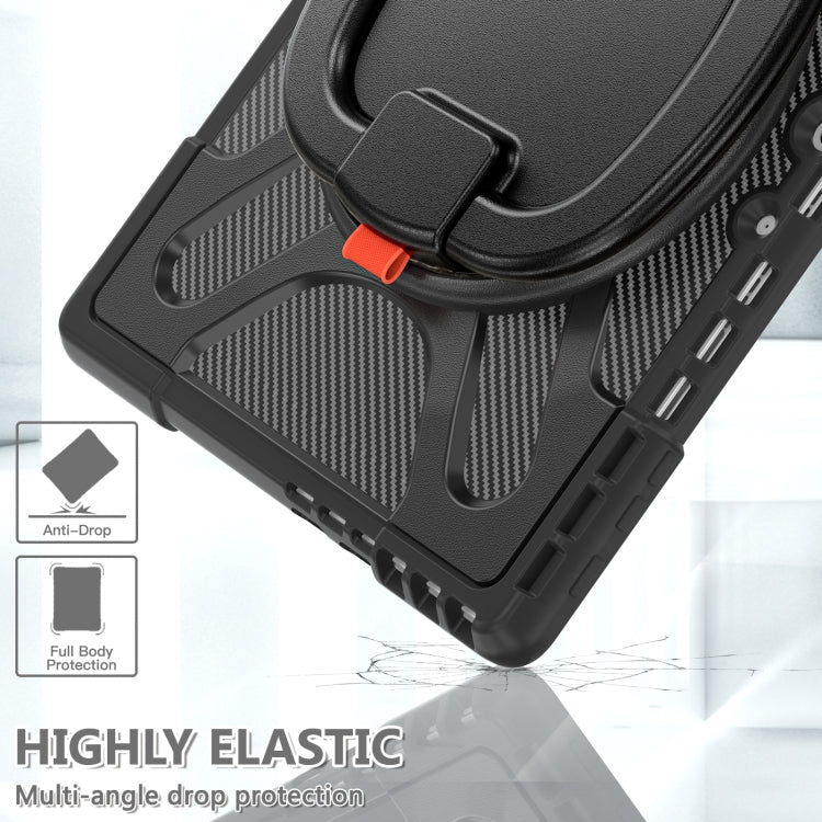 For MicroSoft Surface Pro 9 / 10 / 11 Handle Rotatable Kickstand Shockproof Tablet Case(Black) - Others by buy2fix | Online Shopping UK | buy2fix