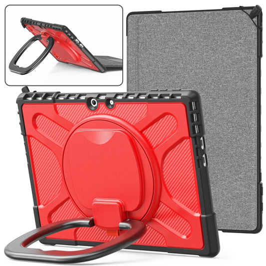 For MicroSoft Surface Pro 9 / 10 / 11 Handle Rotatable Kickstand Shockproof Tablet Case(Red) - Others by buy2fix | Online Shopping UK | buy2fix