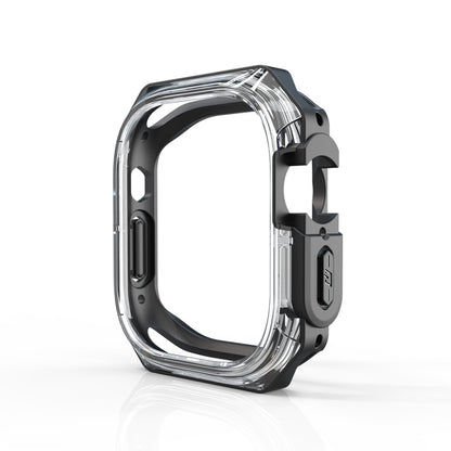 For Apple Watch Ultra 49mm / Ultra 2 49mm Double Color Armor Shockproof Case(Black) - Watch Cases by buy2fix | Online Shopping UK | buy2fix