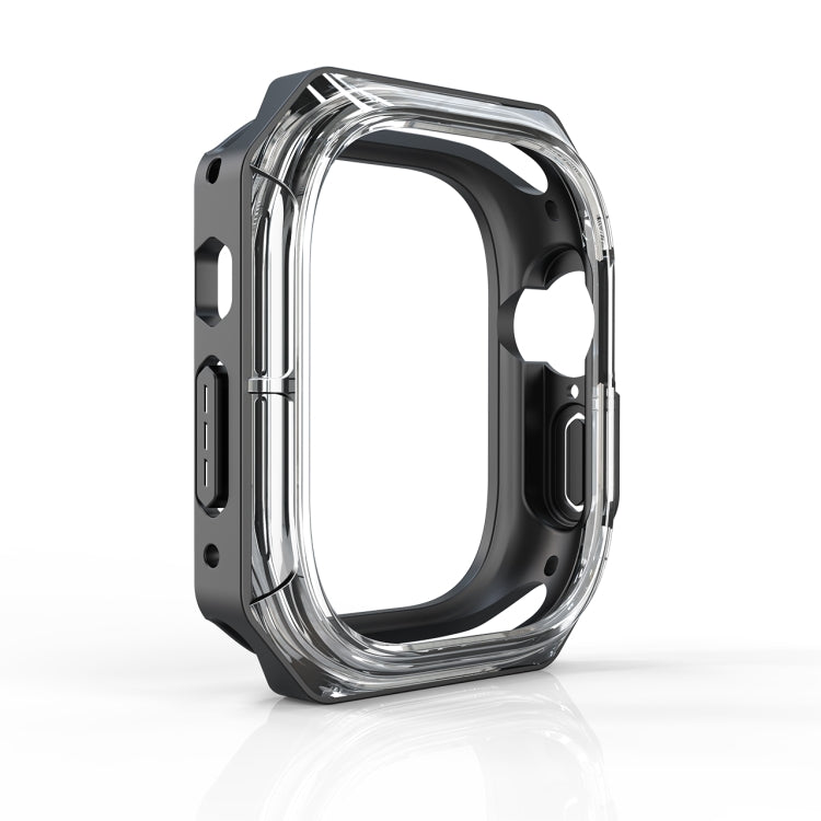For Apple Watch Ultra 49mm / Ultra 2 49mm Double Color Armor Shockproof Case(Black) - Watch Cases by buy2fix | Online Shopping UK | buy2fix