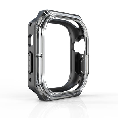For Apple Watch Ultra 49mm / Ultra 2 49mm Double Color Armor Shockproof Case(Black) - Watch Cases by buy2fix | Online Shopping UK | buy2fix