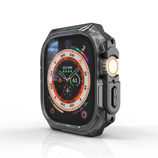 For Apple Watch Ultra 49mm / Ultra 2 49mm Double Color Armor Shockproof Case(Transparent Black) - Watch Cases by buy2fix | Online Shopping UK | buy2fix