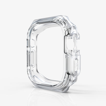 For Apple Watch Ultra 49mm / Ultra 2 49mm Double Color Armor Shockproof Case(Transparent) - Watch Cases by buy2fix | Online Shopping UK | buy2fix