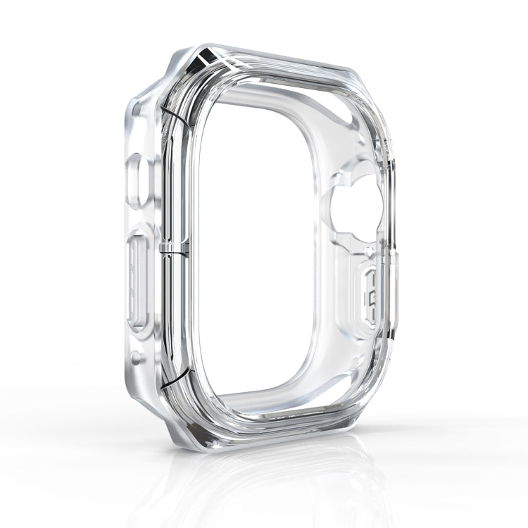 For Apple Watch Ultra 49mm / Ultra 2 49mm Double Color Armor Shockproof Case(Transparent) - Watch Cases by buy2fix | Online Shopping UK | buy2fix