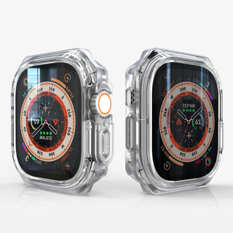 For Apple Watch Ultra 49mm / Ultra 2 49mm Double Color Armor Shockproof Case(Transparent) - Watch Cases by buy2fix | Online Shopping UK | buy2fix