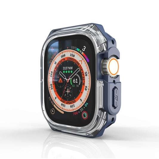 For Apple Watch Ultra 49mm / Ultra 2 49mm Double Color Armor Shockproof Case (Dark Blue) - Watch Cases by buy2fix | Online Shopping UK | buy2fix