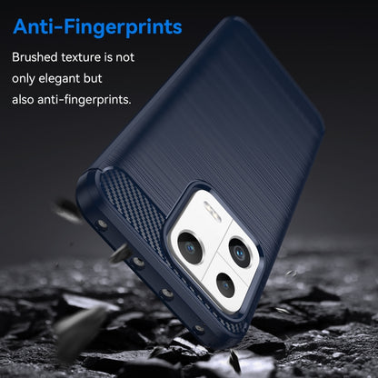 For Xiaomi 13 Brushed Texture Carbon Fiber TPU Phone Case(Blue) - Xiaomi Cases by buy2fix | Online Shopping UK | buy2fix