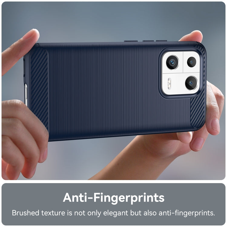 For Xiaomi 13 Brushed Texture Carbon Fiber TPU Phone Case(Blue) - Xiaomi Cases by buy2fix | Online Shopping UK | buy2fix
