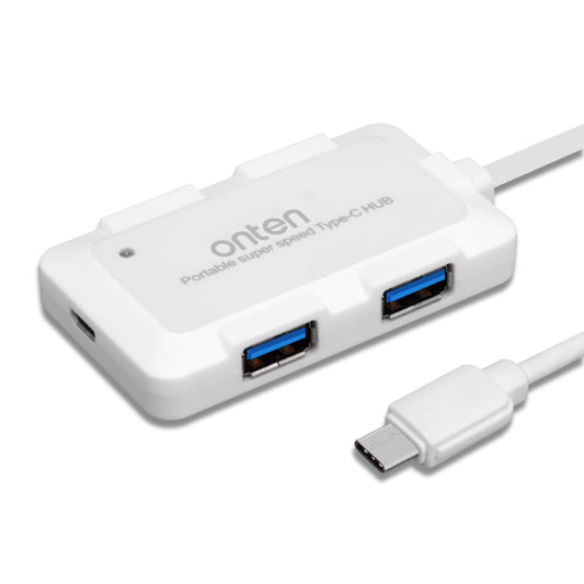 Onten OTN-9102 4-port USB3.0 Portable HUB Docking Station(White) - USB HUB by Onten | Online Shopping UK | buy2fix