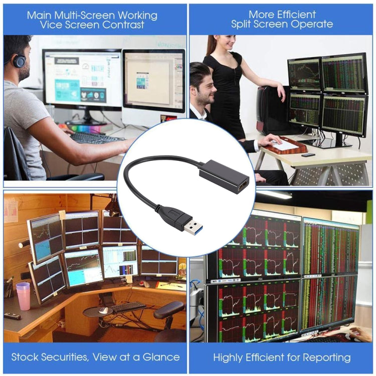 USB 3.0 to HDMI Converter Small Shell(Black) by buy2fix