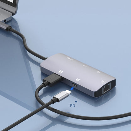 Onten OTN-UC910 USB-C / Type-C Portable Multifunctional HUB Docking Station(Grey) - USB HUB by Onten | Online Shopping UK | buy2fix