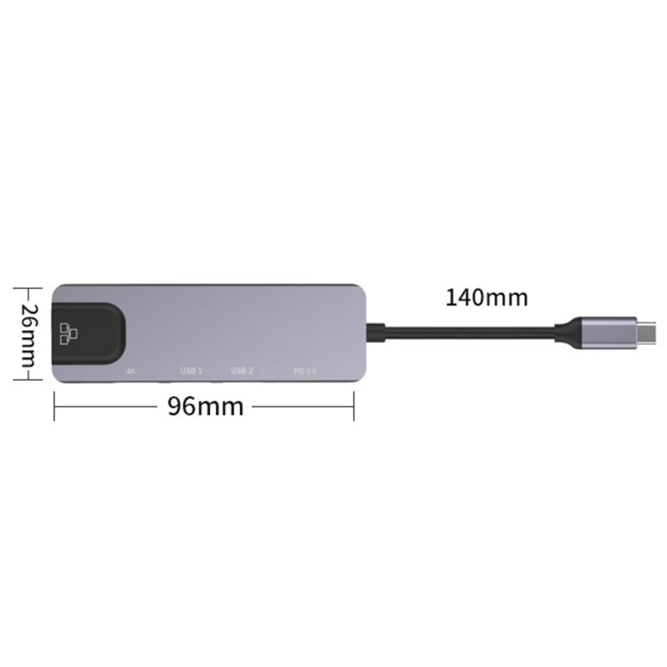 Onten OTN-UC920S USB-C / Type-C Portable Multifunctional HUB Docking Station - USB HUB by Onten | Online Shopping UK | buy2fix