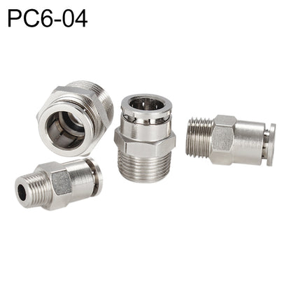 PC6-04 LAIZE Nickel Plated Copper Male Thread Straight Pneumatic Quick Connector - Interface Series by LAIZE | Online Shopping UK | buy2fix