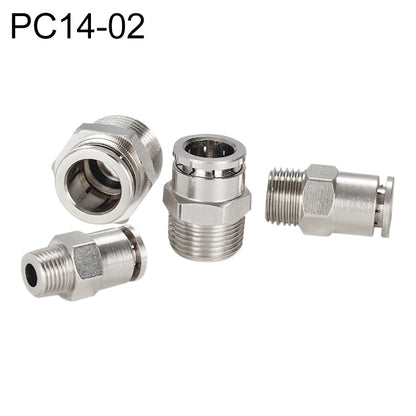 PC14-02 LAIZE Nickel Plated Copper Male Thread Straight Pneumatic Quick Connector - Interface Series by LAIZE | Online Shopping UK | buy2fix
