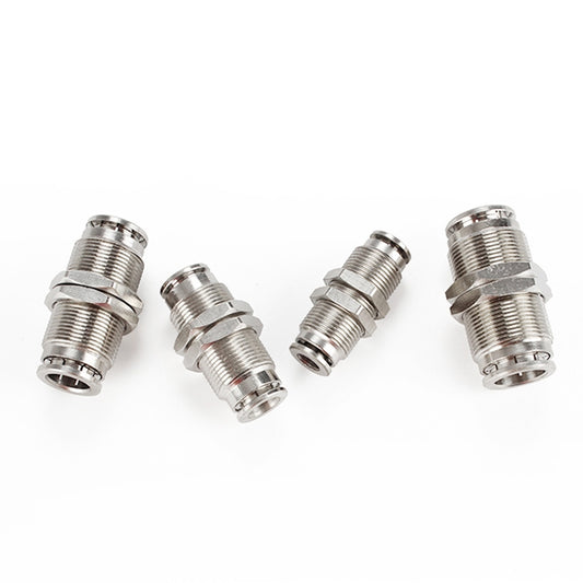 PM-6 LAIZE Nickel Plated Copper Bulkhead Straight Pneumatic Quick Connector - Interface Series by LAIZE | Online Shopping UK | buy2fix