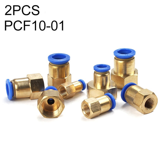 PCF10-01 LAIZE 2pcsFemale Thread Straight Pneumatic Quick Connector - Interface Series by LAIZE | Online Shopping UK | buy2fix