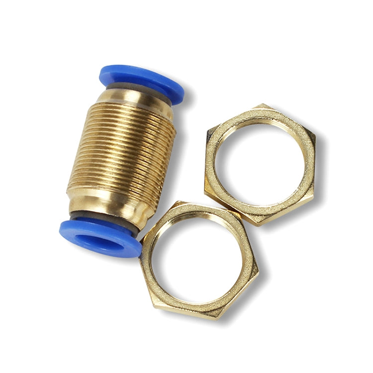PM-8 LAIZE 2pcsPM Bulkhead Straight Pneumatic Quick Connector - Interface Series by LAIZE | Online Shopping UK | buy2fix
