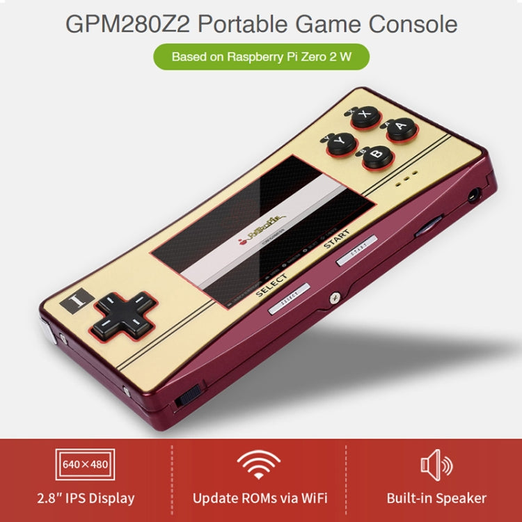 Waveshare GPM280 WiFi Portable Game Console Base on Raspberry Pi Zero, 2W with 32GB TF Card(US Plug) by WAVESHARE