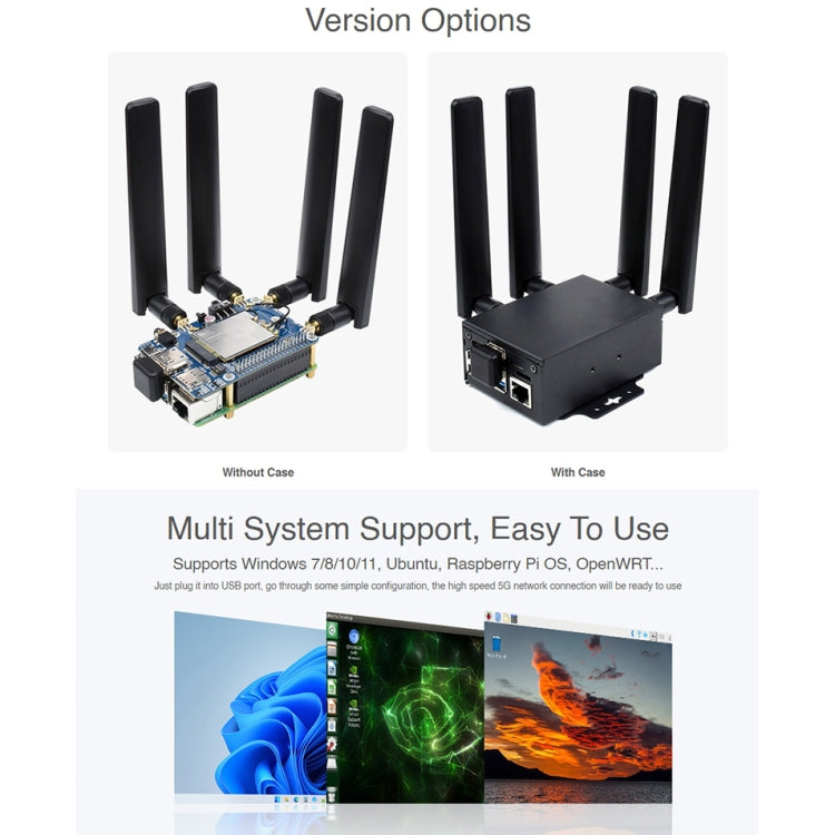 Waveshare SIM8262E-M2/SIM8202G-M2 5G HAT for Raspberry Pi by WAVESHARE