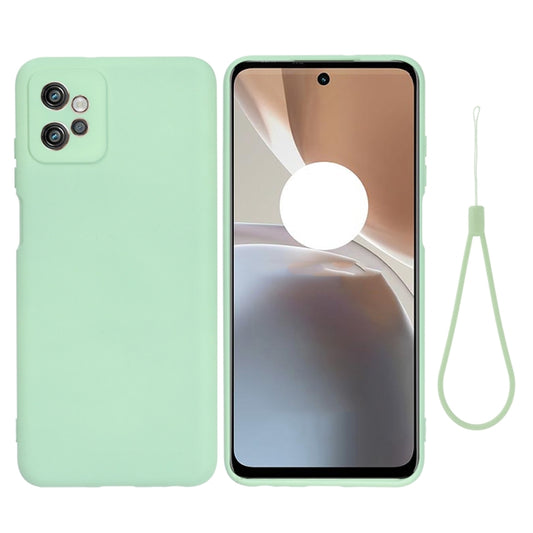 For Motorola Moto G32 4G Solid Color Liquid Silicone Dropproof Full Coverage Protective Case(Green) - Motorola Cases by buy2fix | Online Shopping UK | buy2fix