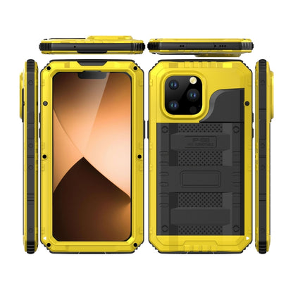 For iPhone 14 Pro Max Shockproof Waterproof Dustproof Metal + Silicone Phone Case(Yellow) - iPhone 14 Pro Max Cases by buy2fix | Online Shopping UK | buy2fix