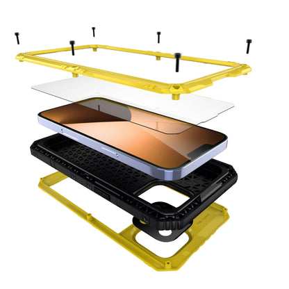 For iPhone 14 Pro Max Shockproof Waterproof Dustproof Metal + Silicone Phone Case(Yellow) - iPhone 14 Pro Max Cases by buy2fix | Online Shopping UK | buy2fix