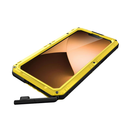 For iPhone 14 Pro Max Shockproof Waterproof Dustproof Metal + Silicone Phone Case(Yellow) - iPhone 14 Pro Max Cases by buy2fix | Online Shopping UK | buy2fix