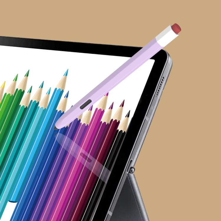 For Samsung Galaxy Tab S7 / S7+ / S8 / S8+ LOVE MEI Soft Silicone Stylus Pen Protective Case(Purple) - Pencil Accessories by LOVE MEI | Online Shopping UK | buy2fix