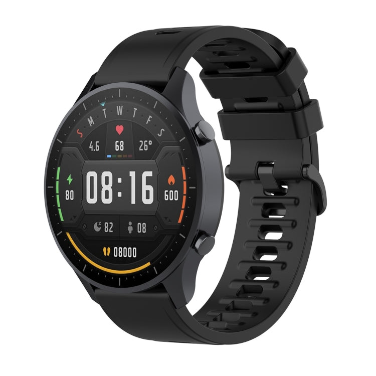 For Xiaomi Watch Color 22mm Quick Release Clasp Silicone Wrist Strap Watchband(Black) - Watch Bands by buy2fix | Online Shopping UK | buy2fix