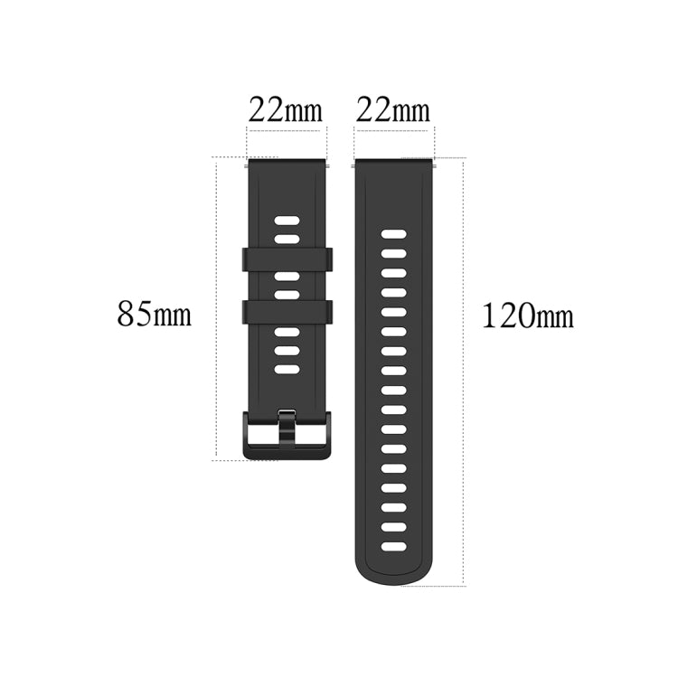 For Xiaomi Watch Color 22mm Quick Release Clasp Silicone Wrist Strap Watchband(Black) - Watch Bands by buy2fix | Online Shopping UK | buy2fix