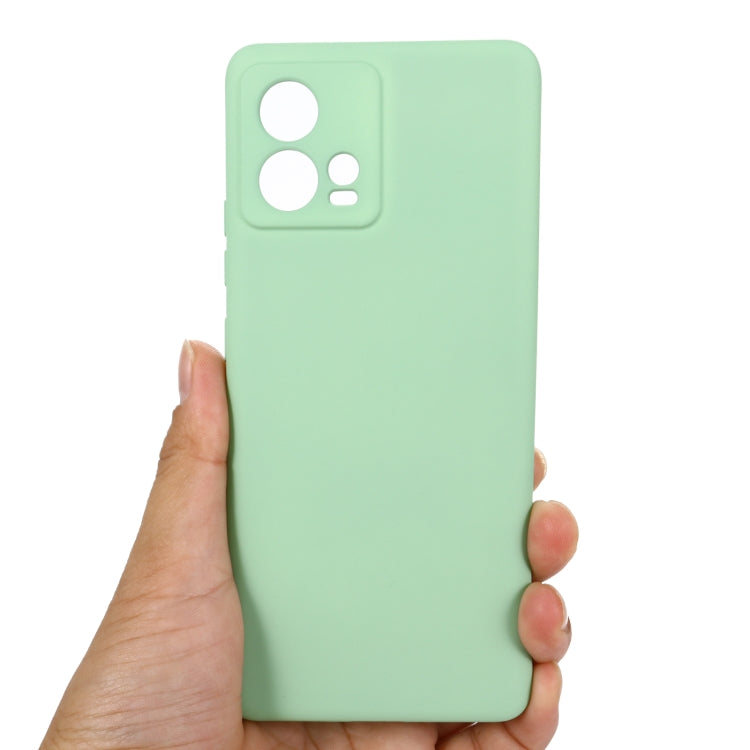 For Motorola Edge 30 Fusion / S30 Pro Pure Color Liquid Silicone Shockproof Phone Case(Green) - Motorola Cases by buy2fix | Online Shopping UK | buy2fix