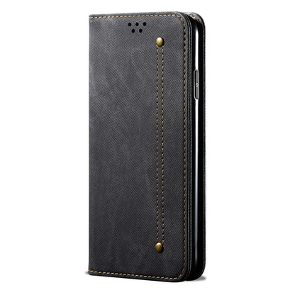For Xiaomi Redmi Note 12 Pro+ China Denim Texture Leather Phone Case(Black) by buy2fix