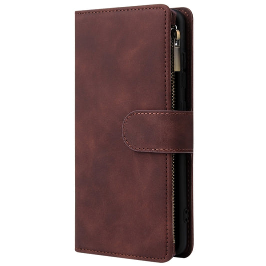 For Galaxy A51 Multifunctional Horizontal Flip Leather Case, with Card Slot & Holder & Zipper Wallet & Photo Frame(Coffee) by buy2fix