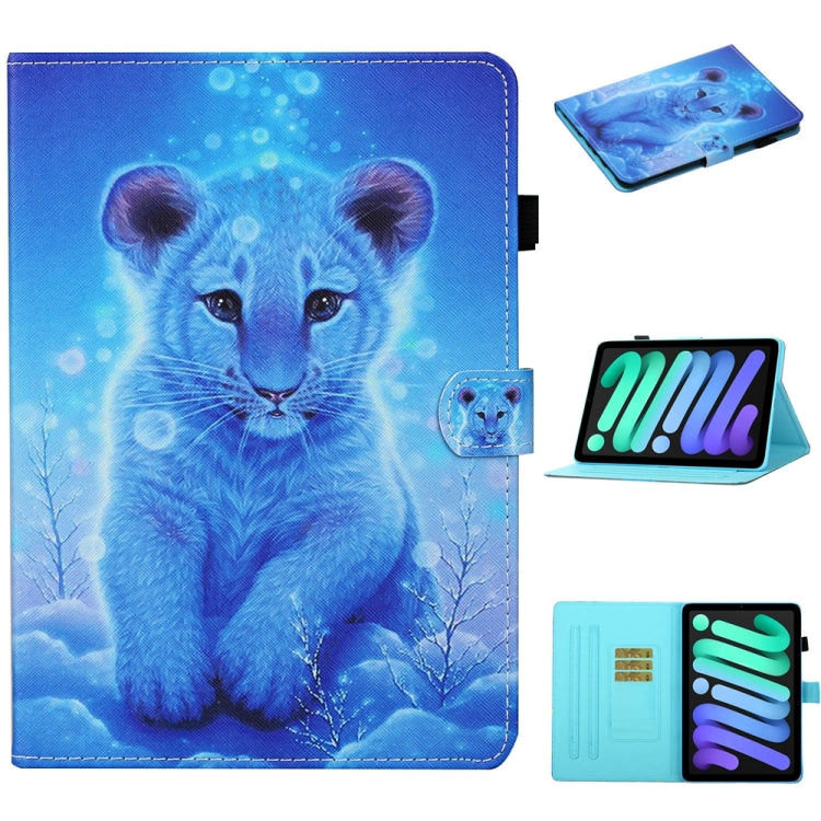 For iPad 2025 / 2022 Coloured Drawing Stitching Smart Leather Tablet Case(Little Tiger) by buy2fix