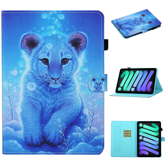For iPad 2025 / 2022 Coloured Drawing Stitching Smart Leather Tablet Case(Little Tiger)