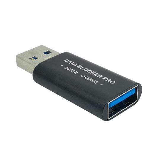 GE06 USB Data Blocker Fast Charging Connector(Black) - Converter & Adapter by buy2fix | Online Shopping UK | buy2fix
