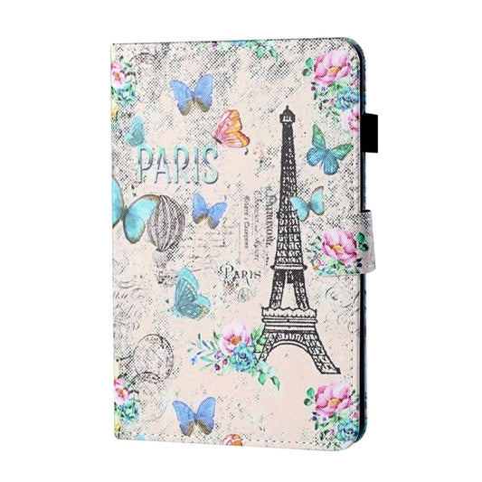 For iPad 2025 / 2022 Coloured Drawing Stitching Smart Leather Tablet Case(Tower and Butterflies) - iPad 2025 / 2022 Cases by buy2fix | Online Shopping UK | buy2fix