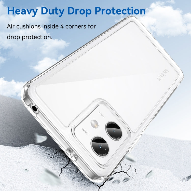 For Xiaomi Redmi Note 12 China Colorful Series Acrylic + TPU Phone Case(Transparent) by buy2fix