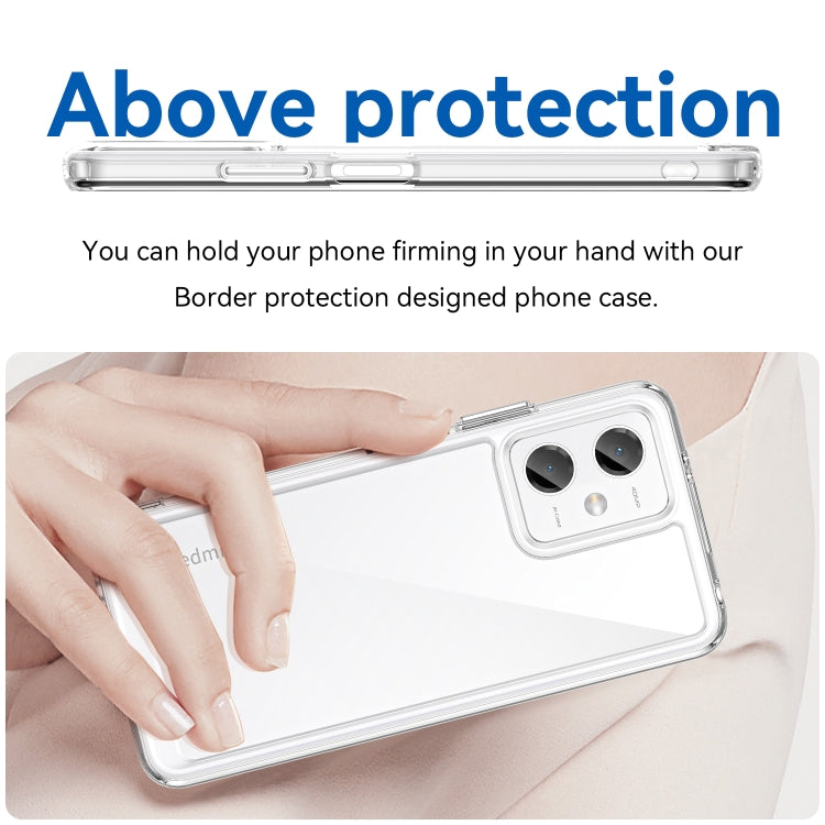 For Xiaomi Redmi Note 12 China Colorful Series Acrylic + TPU Phone Case(Transparent) by buy2fix