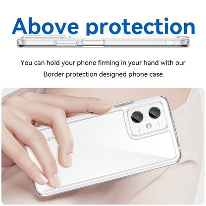 For Xiaomi Redmi Note 12 China Colorful Series Acrylic + TPU Phone Case(Transparent) by buy2fix