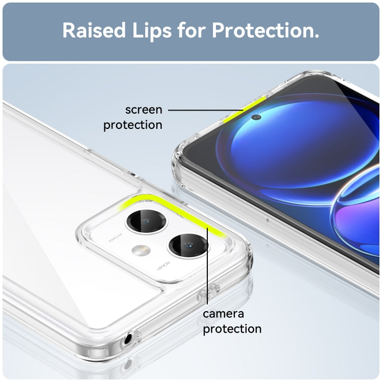 For Xiaomi Redmi Note 12 China Colorful Series Acrylic + TPU Phone Case(Transparent) by buy2fix