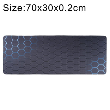 Anti-Slip Rubber Cloth Surface Game Mouse Mat Keyboard Pad, Size:70 x 30 x 0.2cm(Blue Honeycomb) by buy2fix