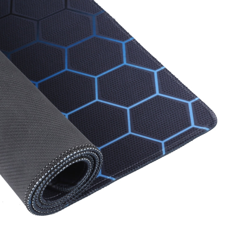 Anti-Slip Rubber Cloth Surface Game Mouse Mat Keyboard Pad, Size:70 x 30 x 0.2cm(Blue Honeycomb) by buy2fix
