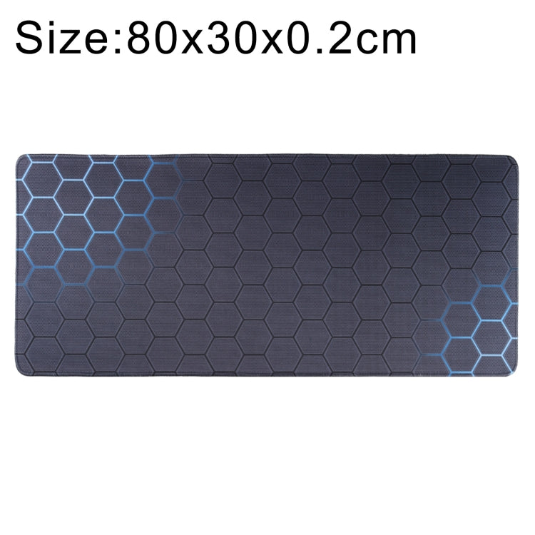Anti-Slip Rubber Cloth Surface Game Mouse Mat Keyboard Pad, Size:80 x 30 x 0.2cm(Blue Honeycomb) by buy2fix