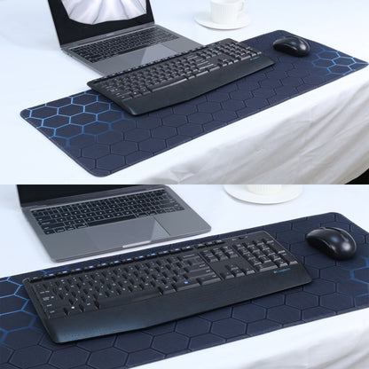 Anti-Slip Rubber Cloth Surface Game Mouse Mat Keyboard Pad, Size:90 x 40 x 0.2cm(Blue Honeycomb) by buy2fix