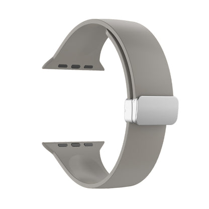 Folding Buckle Silicone Watch Band For Apple Watch Ultra 49mm(Grey) - Watch Bands by buy2fix | Online Shopping UK | buy2fix