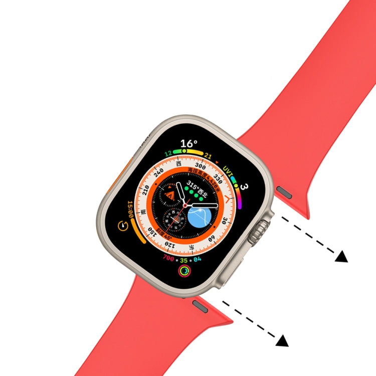 Folding Buckle Silicone Watch Band For Apple Watch Ultra 49mm(Grey) - Watch Bands by buy2fix | Online Shopping UK | buy2fix